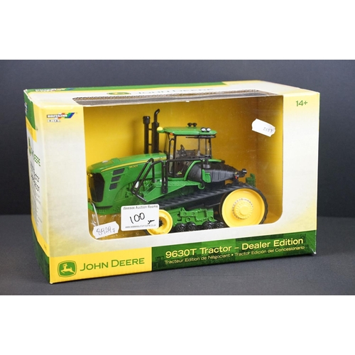 100 - Collection of seven boxed Britains ERTL John Deere farming tractor diecast models to include 7020 4W... 