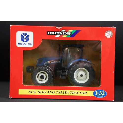 102 - Collection of seven boxed Britains farming tractor diecast models to include Steyr 6135 Profi Tracto... 