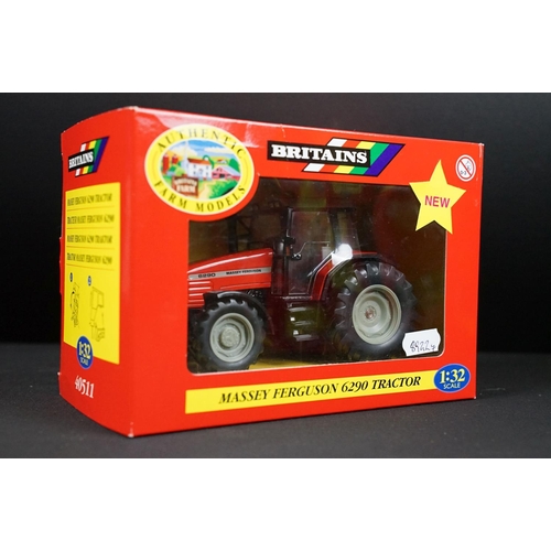 102 - Collection of seven boxed Britains farming tractor diecast models to include Steyr 6135 Profi Tracto... 