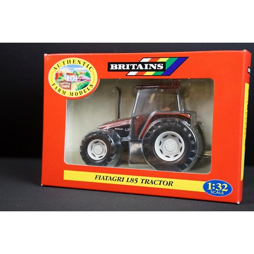 103 - Collection of seven boxed Britains farming tractors diecast models to include New Holland T6070 Trac... 