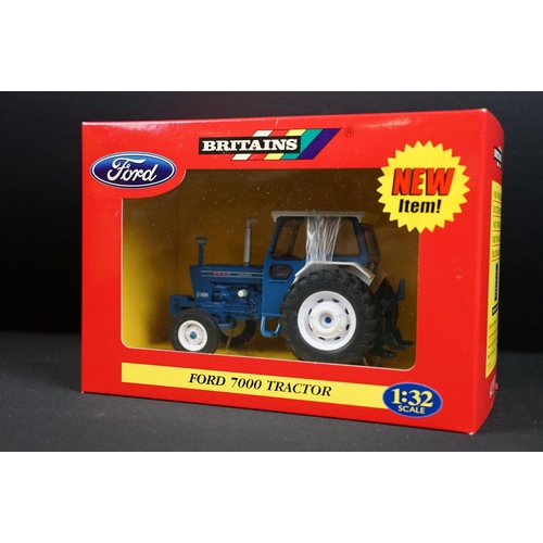 103 - Collection of seven boxed Britains farming tractors diecast models to include New Holland T6070 Trac... 