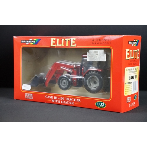 104 - Collection of four boxed Britains farming tractor diecast models to include International IH 956XL T... 