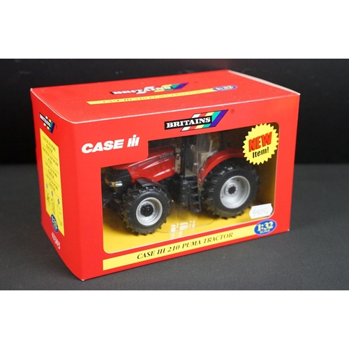 105 - Collection of seven boxed Britains farming tractor diecast models to include Ford FW 60 Tractor, Ste... 