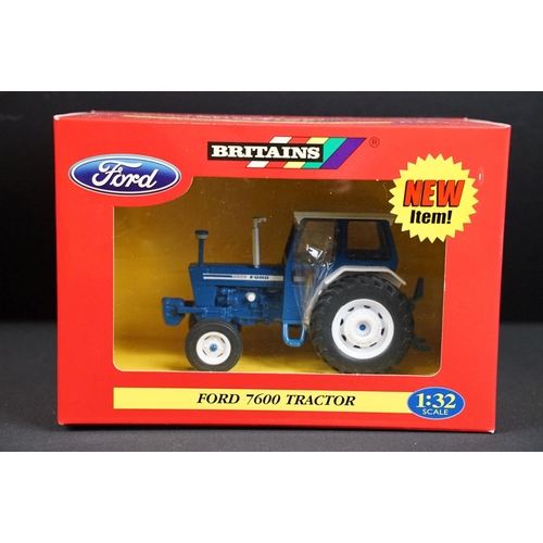 105 - Collection of seven boxed Britains farming tractor diecast models to include Ford FW 60 Tractor, Ste... 