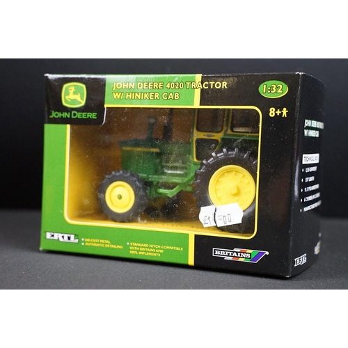 106 - Collection of six boxed Britains ERTL John Deere farming tractor diecast models to include 7820 Trac... 