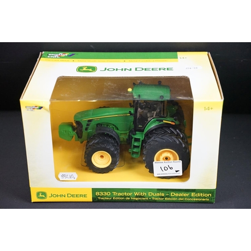 106 - Collection of six boxed Britains ERTL John Deere farming tractor diecast models to include 7820 Trac... 