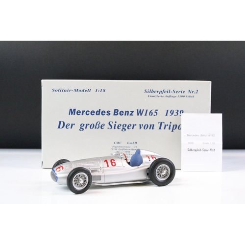 113 - Boxed ltd edn 1/18 CMC M035 Mercedes Benz W165 1939 diecast model. series 2, ex