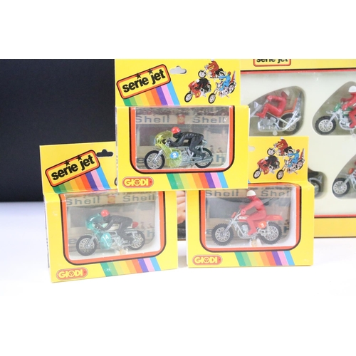 118 - Boxed Giodi Serie Jet 73124 six motorbike set (complete) plus 5 x boxed Giodi Serie Jet motorbikes t... 