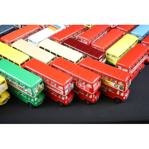 119 - Collection of 60 Corgi diecast model buses, featuring London Transport Routemaster examples, diecast... 