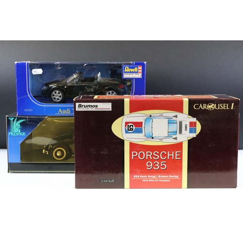 122 - Three boxed diecast models to include 1/18 Carousel 1 Brumos Porsche 935 #59 Peter Gregg 1979 IMSA G... 