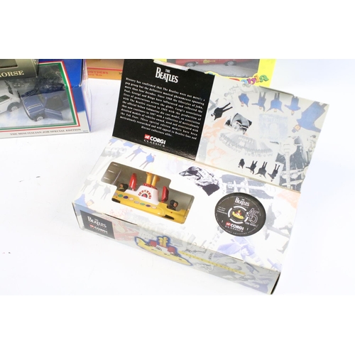 124 - Nine boxed Corgi TV related diecast models to include 94171 The Mini Italian Job Special Edition, 05... 