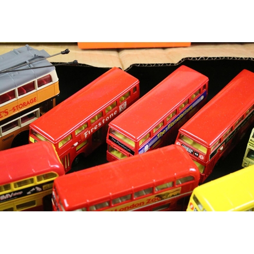 125 - Around 60 diecast models buses to include Corgi, Matchbox Super Kings and Dinky examples, diecast ge... 