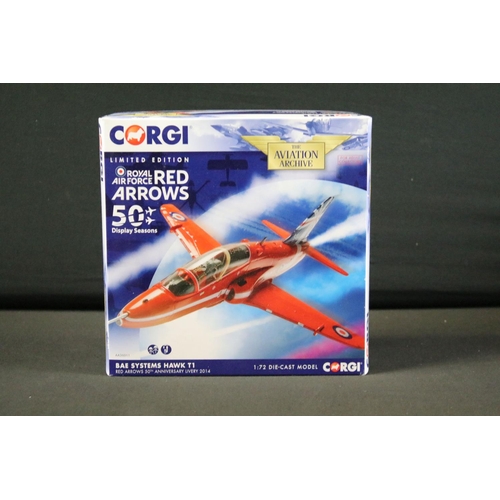 127 - Five boxed Corgi The Aviation Archive diecast models to include 4 x 1/72 scale (AA39806 Panavia Torn... 