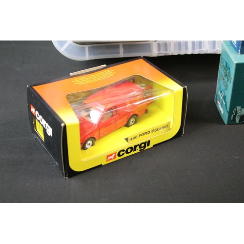 129 - Around 40 boxed diecast models to include 7 x Polistil Super Diecast 1/15 motorbikes, Corgi, Matchbo... 