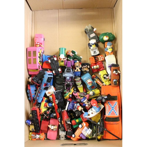 130 - Over 90 TV related diecast & plastic models to include ERTL, Corgi, Matchbox & Polistil examples, di... 