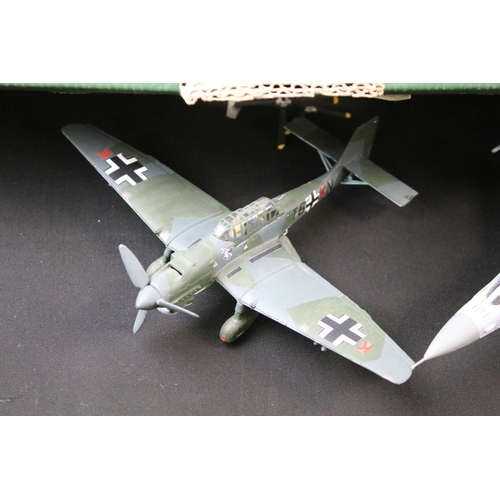 131 - Collection of around 90 model aircraft, mostly kit built military plastic models, also featuring a s... 