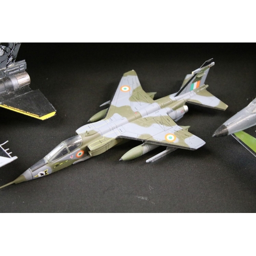 131 - Collection of around 90 model aircraft, mostly kit built military plastic models, also featuring a s... 