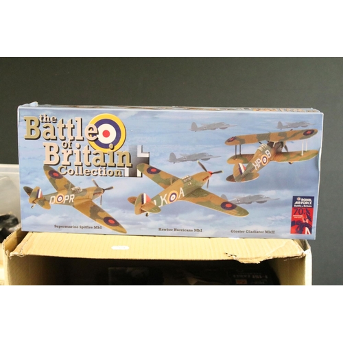 150 - 22 Boxed / carded diecast & plastic model aircraft to include 2 x Oxford Diecast (72SET01 The Battle... 