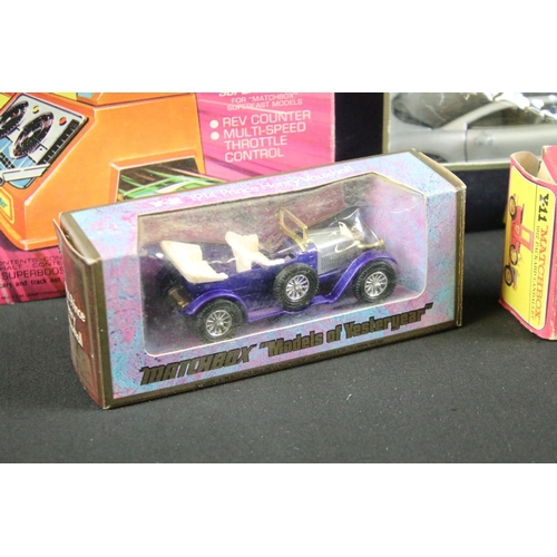 157 - Eight boxed diecast models to include 7 x Matchbox Models of Yesteryear and a Maisto 1/24 Jaguar XJ2... 