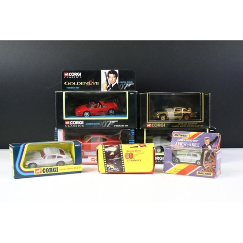 158A - Six boxed Corgi James Bond diecast models to include 96655 James Bond Aston Martin, 51655 James Bond... 