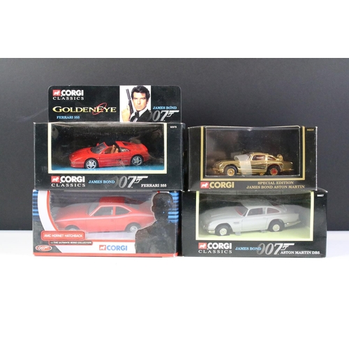 158A - Six boxed Corgi James Bond diecast models to include 96655 James Bond Aston Martin, 51655 James Bond... 