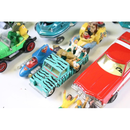 161 - Collection of 26 mid 20th C onwards TV related play worn diecast models to include Dinky, Corgi, Mat... 