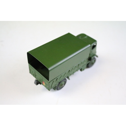 165 - Three boxed Dinky military diecast models to include 660 Tank Transporter, 651 Centurion Tank and 62... 