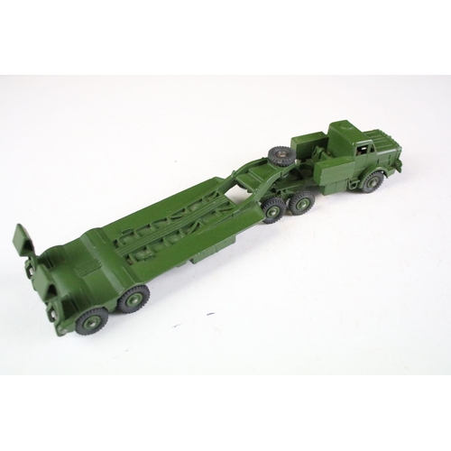 165 - Three boxed Dinky military diecast models to include 660 Tank Transporter, 651 Centurion Tank and 62... 