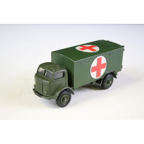 165 - Three boxed Dinky military diecast models to include 660 Tank Transporter, 651 Centurion Tank and 62... 