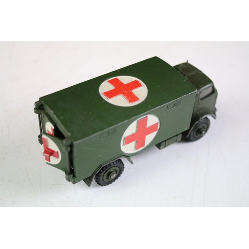 165 - Three boxed Dinky military diecast models to include 660 Tank Transporter, 651 Centurion Tank and 62... 