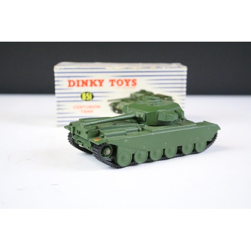 165 - Three boxed Dinky military diecast models to include 660 Tank Transporter, 651 Centurion Tank and 62... 