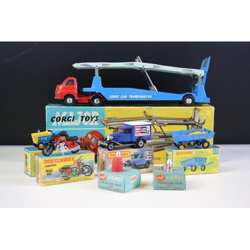 169 - Five boxed diecast models to include Corgi Major 1101 Car Transporter (paint loss, gd box with corne... 