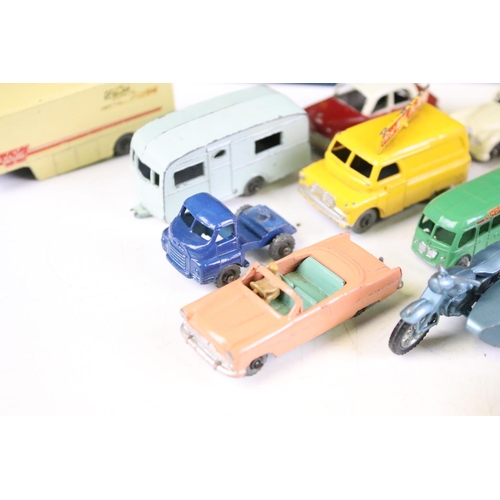 170 - 16 Mid 20th C play worn Matchbox 75 Series diecast models to include D Type Jaguar, Walls Bedford Ar... 