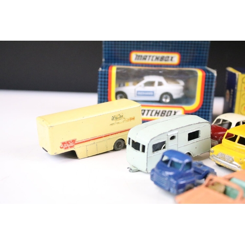 170 - 16 Mid 20th C play worn Matchbox 75 Series diecast models to include D Type Jaguar, Walls Bedford Ar... 