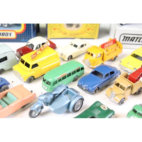 170 - 16 Mid 20th C play worn Matchbox 75 Series diecast models to include D Type Jaguar, Walls Bedford Ar... 