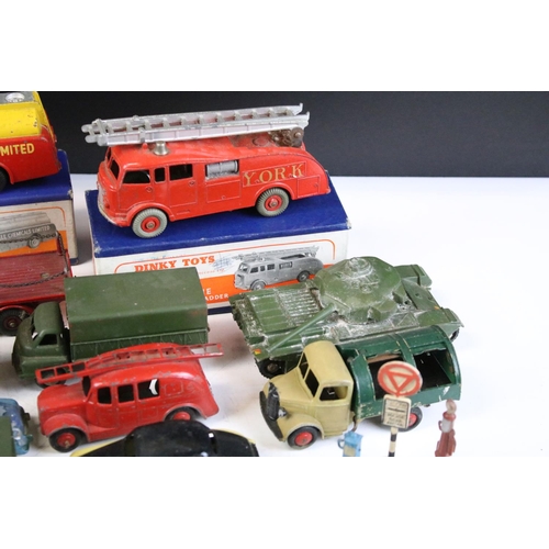 172A - 22 Mid 20th C play worn Dinky diecast models to include Foden, Slumberland Guy, Daimler etc, some re... 