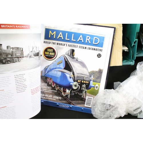 96 - Collection of Hachette Partworks Build The Mallard A4 Locomotive kit parts and tools, contents unche... 