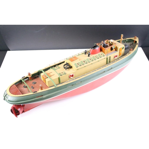 250 - Scratch built model of 'Goliath London' boat, motorized, wooden & plastic construction, 78cm in appr... 