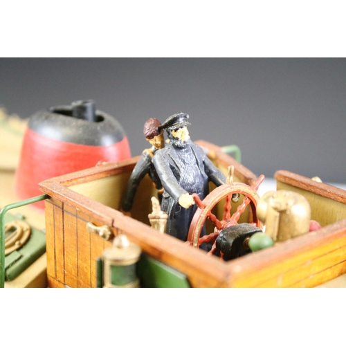 250 - Scratch built model of 'Goliath London' boat, motorized, wooden & plastic construction, 78cm in appr... 