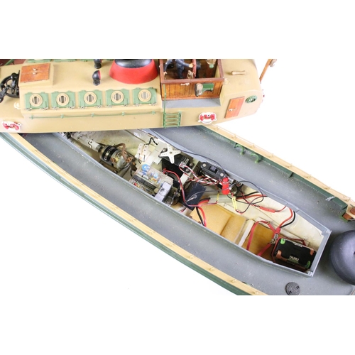 250 - Scratch built model of 'Goliath London' boat, motorized, wooden & plastic construction, 78cm in appr... 