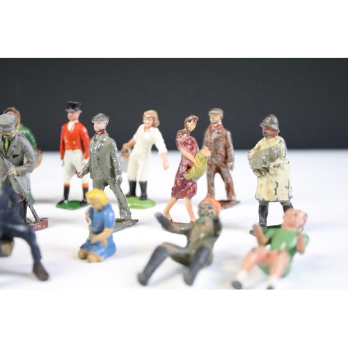 253 - Collection of early to mid 20th C Britains metal figures & plastic to include many Farming examples