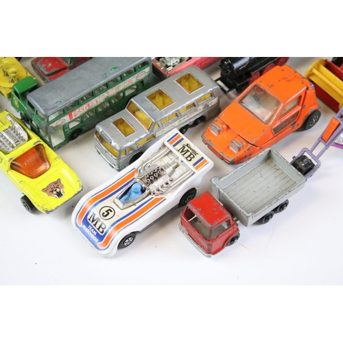 256 - Around 40 play worn diecast models, to include mid 20th C examples, featuring Corgi, Matchbox, Toots... 