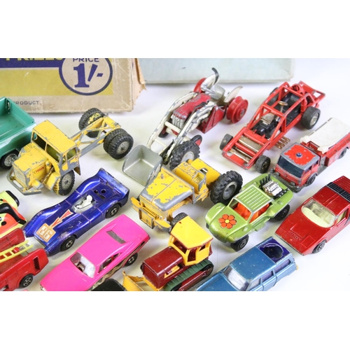 256 - Around 40 play worn diecast models, to include mid 20th C examples, featuring Corgi, Matchbox, Toots... 