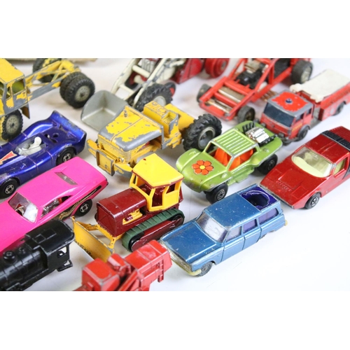 256 - Around 40 play worn diecast models, to include mid 20th C examples, featuring Corgi, Matchbox, Toots... 