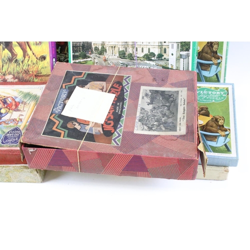 265 - 12 Boxed wooden vintage Victory jigsaw puzzles