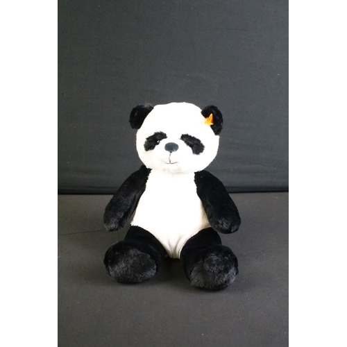 275 - Five Steiff Panda bear soft toys to include Manschli (064258 - with tags), Panda Ted (010620 - with ... 