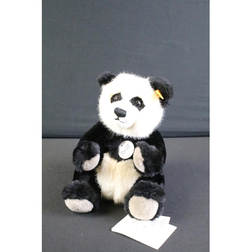 275 - Five Steiff Panda bear soft toys to include Manschli (064258 - with tags), Panda Ted (010620 - with ... 