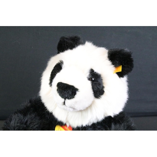 275 - Five Steiff Panda bear soft toys to include Manschli (064258 - with tags), Panda Ted (010620 - with ... 