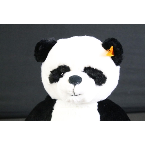 275 - Five Steiff Panda bear soft toys to include Manschli (064258 - with tags), Panda Ted (010620 - with ... 