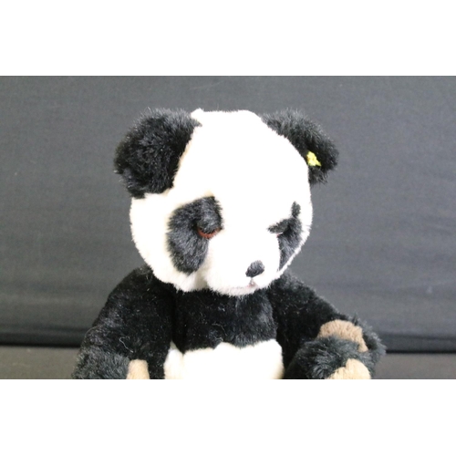 275 - Five Steiff Panda bear soft toys to include Manschli (064258 - with tags), Panda Ted (010620 - with ... 